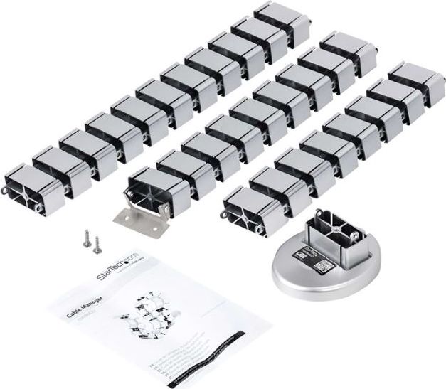 Organizues kabllosh StarTech.com Cable Management Spine, 4 kanale, strukturë fleksibile, i zi