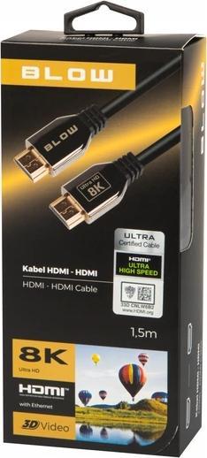Kabllo HDMI 2.1 Premium, 8K 60Hz, 1.5m, i zi