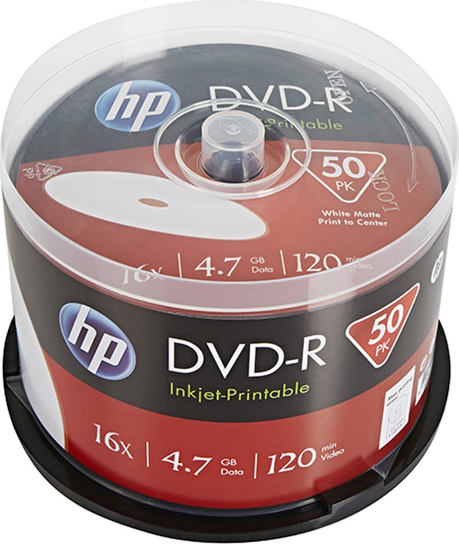 Disqe HP DVD R, 4.7GB, 16X, Inkjet Print, 50 copë