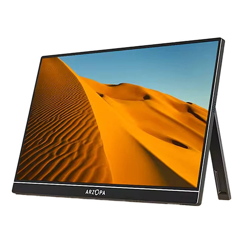 Monitor portativ Arzopa, 15.6", Full HD IPS, me prekje, gri