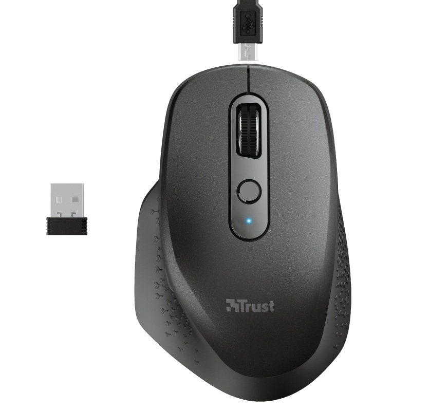 Maus TRUST OZAA, ergonomik, optik, 2400 DPI, wireless, i zi