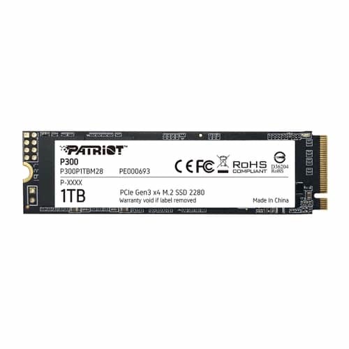 Disk SSD i brendshëm Patriot P300, 1TB, M.2 PCIe Gen 3 x4, NVMe 1.3, i zi