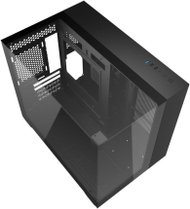 Kasa kompjuterike Darkflash TH285M, ATX M ATX ITX, xham i temperuar, e zezë