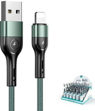 Kabllo USB Usams US-SJ575, USB-A në Lightning, 1 m, jeshile