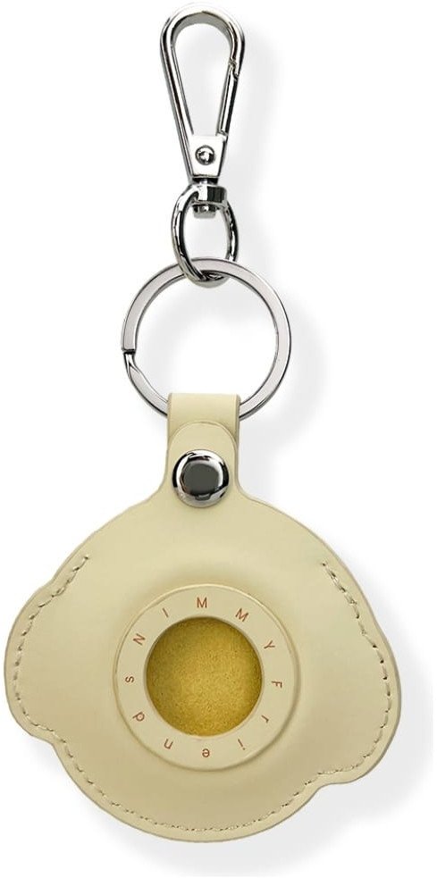 Mbajtëse Nimmy për Apple AirTag Cool Dog, metal dhe tekstil, khaki