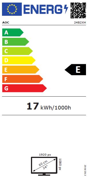 Monitor AOC 24B2XH -23.8'', LED, Full HD, i zi