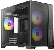 Kutia PC Antec Flux M Mini Tower, xham i temperuar, për gaming, e zezë
