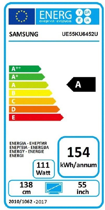 Televizor smart Samsung UE55KU6452, 55"/ 138cm, 4K UHD          