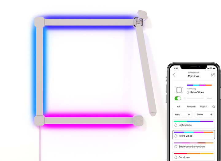 Set ndriçimi Nanoleaf Lines Squared Starter 4 Pack