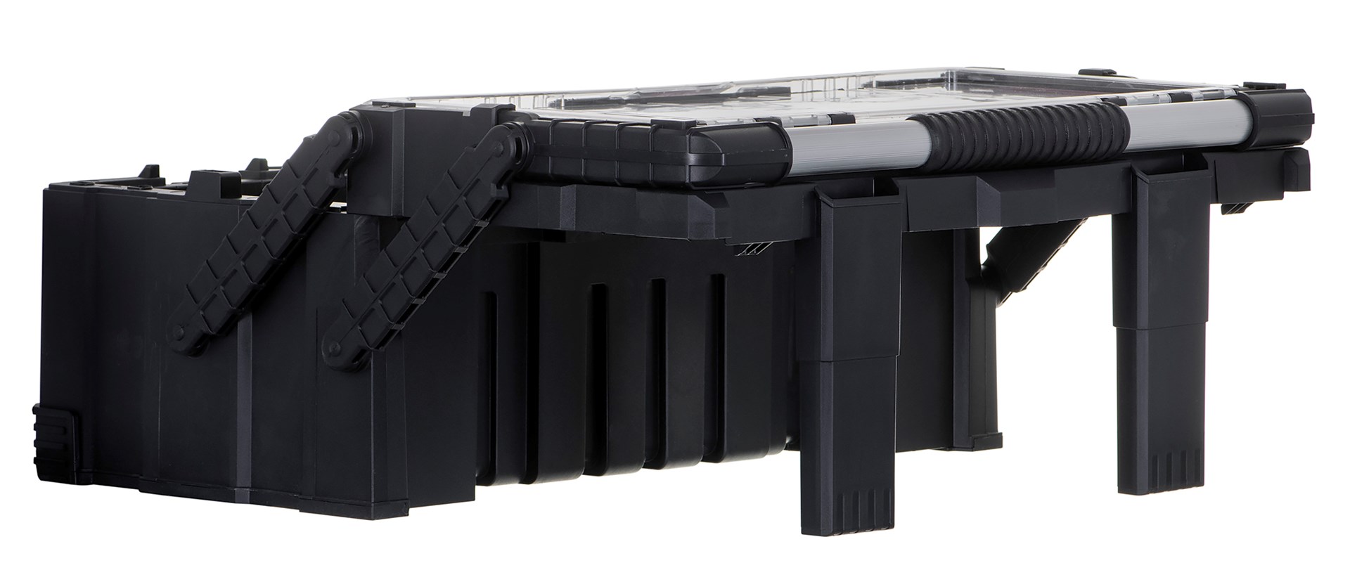 Kuti veglash Keter Tool Box 237785, cantilever, dorezë metalike, gri