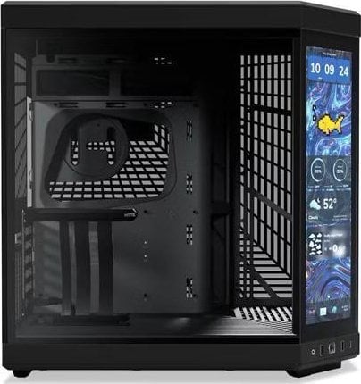 Kutia kompjuterike HYTE Y70 Touch Infinite, MIDI Tower, ekran 14.9" me prekje, e zezë