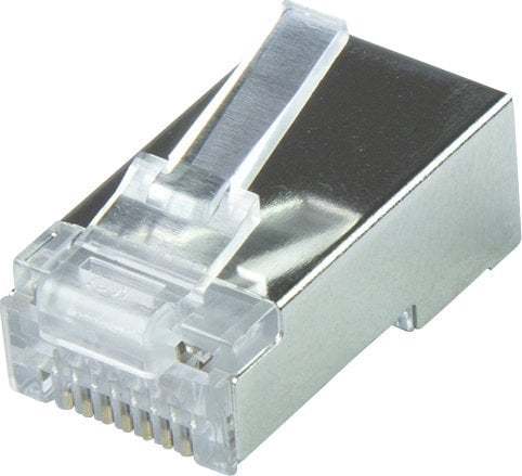 Konektor rrjeti LogiLink MP0070 RJ45 Cat.6A, 10 Gbps, argjendtë