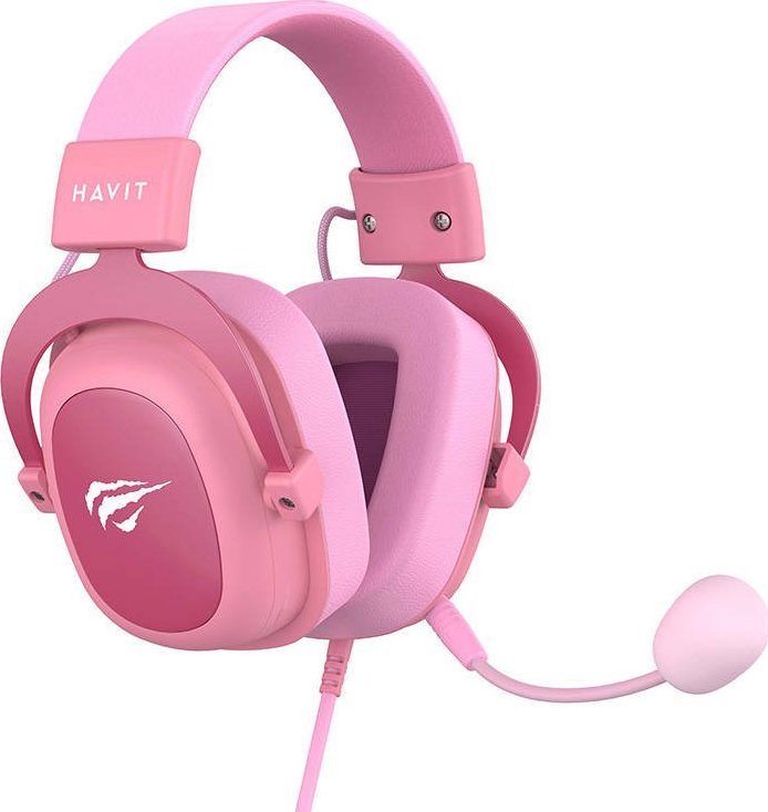 Kufje gaming Havit H2002d, stereo, 3.5mm, rozë