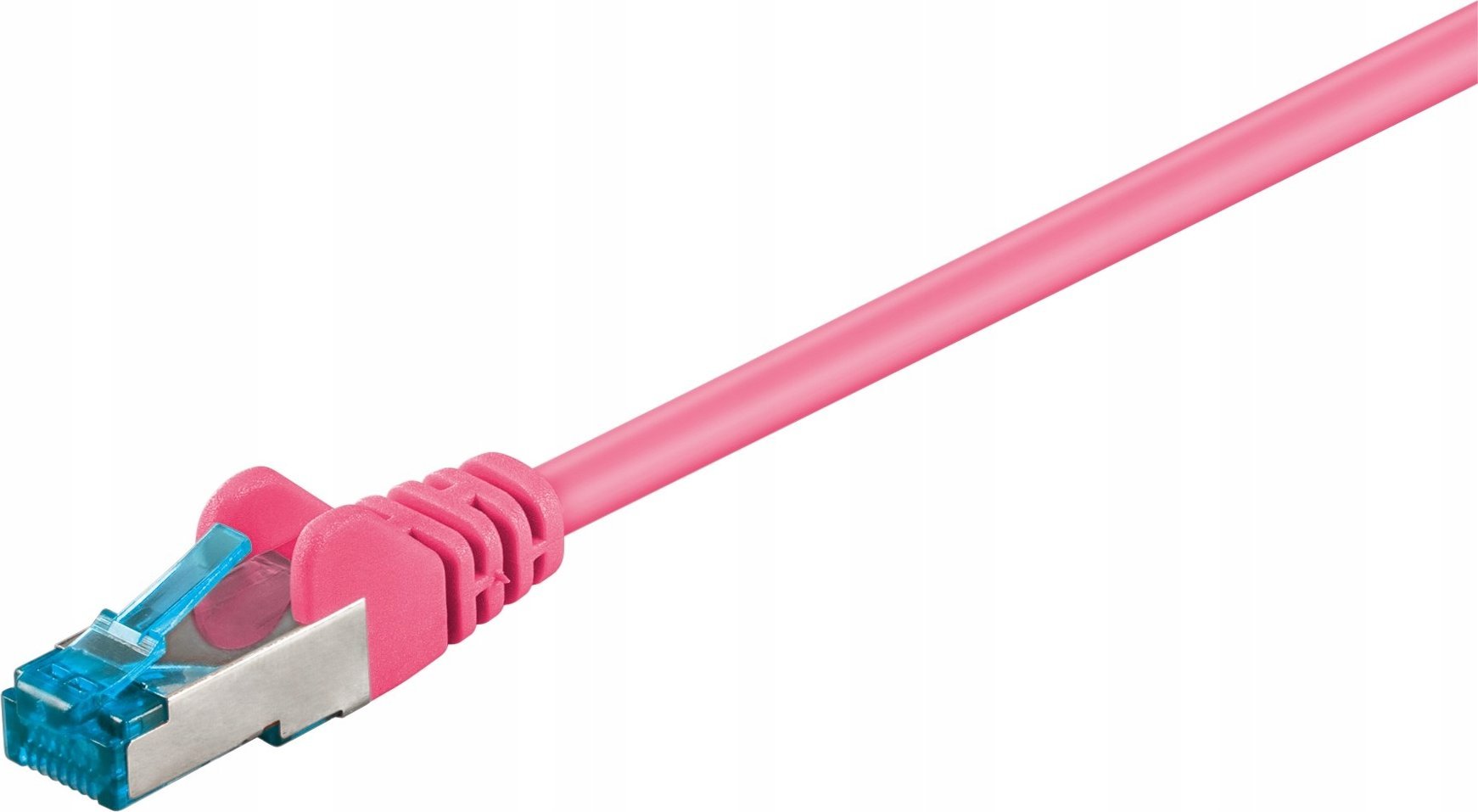 Kabllo rrjeti Wentronic Goobay 94143, CAT 6a, 25cm, SFTP, magenta