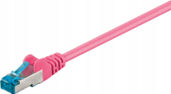 Мрежен кабел Вентроник Губеј 94143, CAT 6a, 25cm, SFTP, магента
