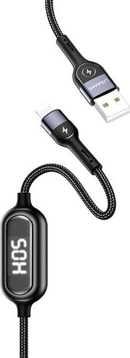 Kabllo Usams USB-A - Lightning Cable, 1.2m, e zezë