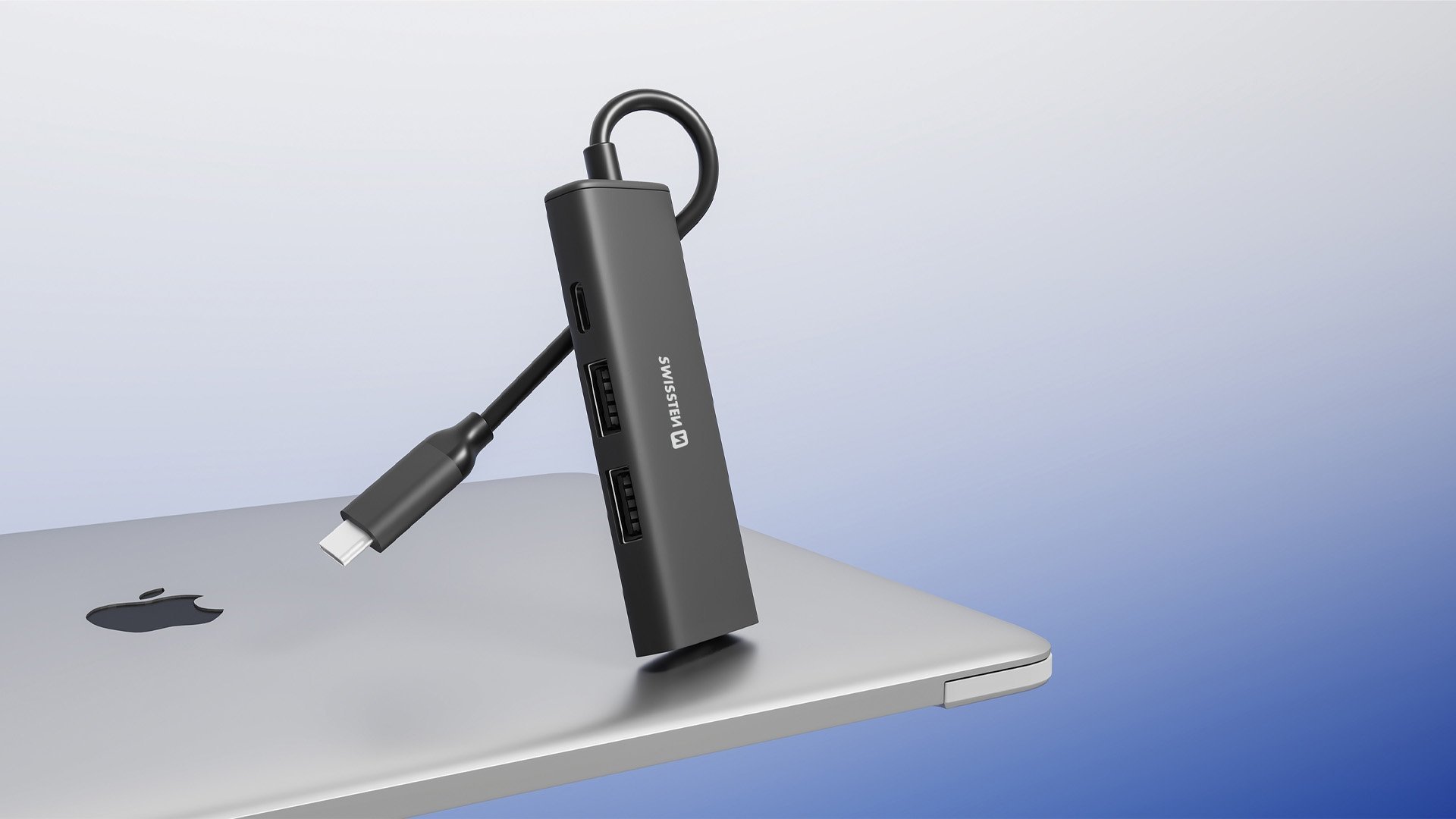 Hub USB C Swissten 4 in 1, HDMI 4K, karikim 100W, i zi
