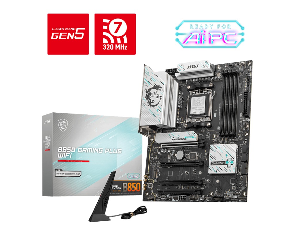 Pllakë amë MSI B850 Gaming Plus WiFi, e zezë