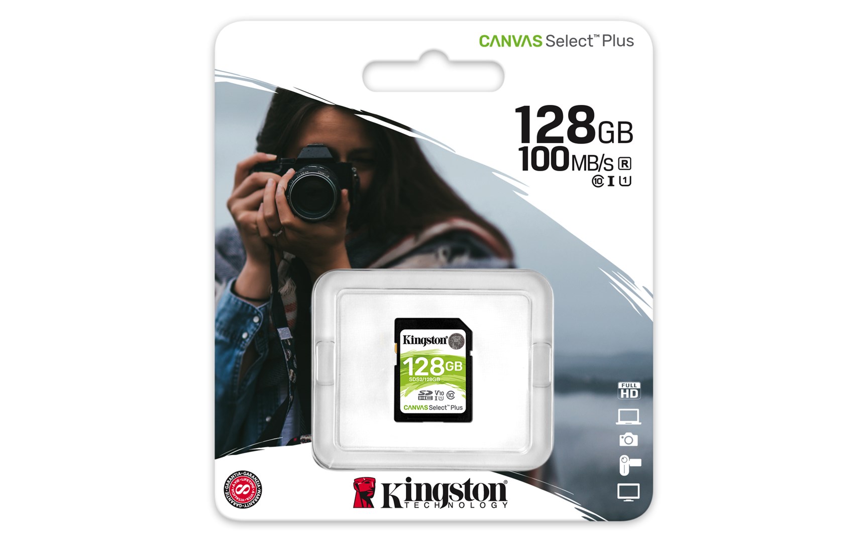 Kartë e memories Kingston Canvas Select Plus, SDXC, 128 GB, Class 10
