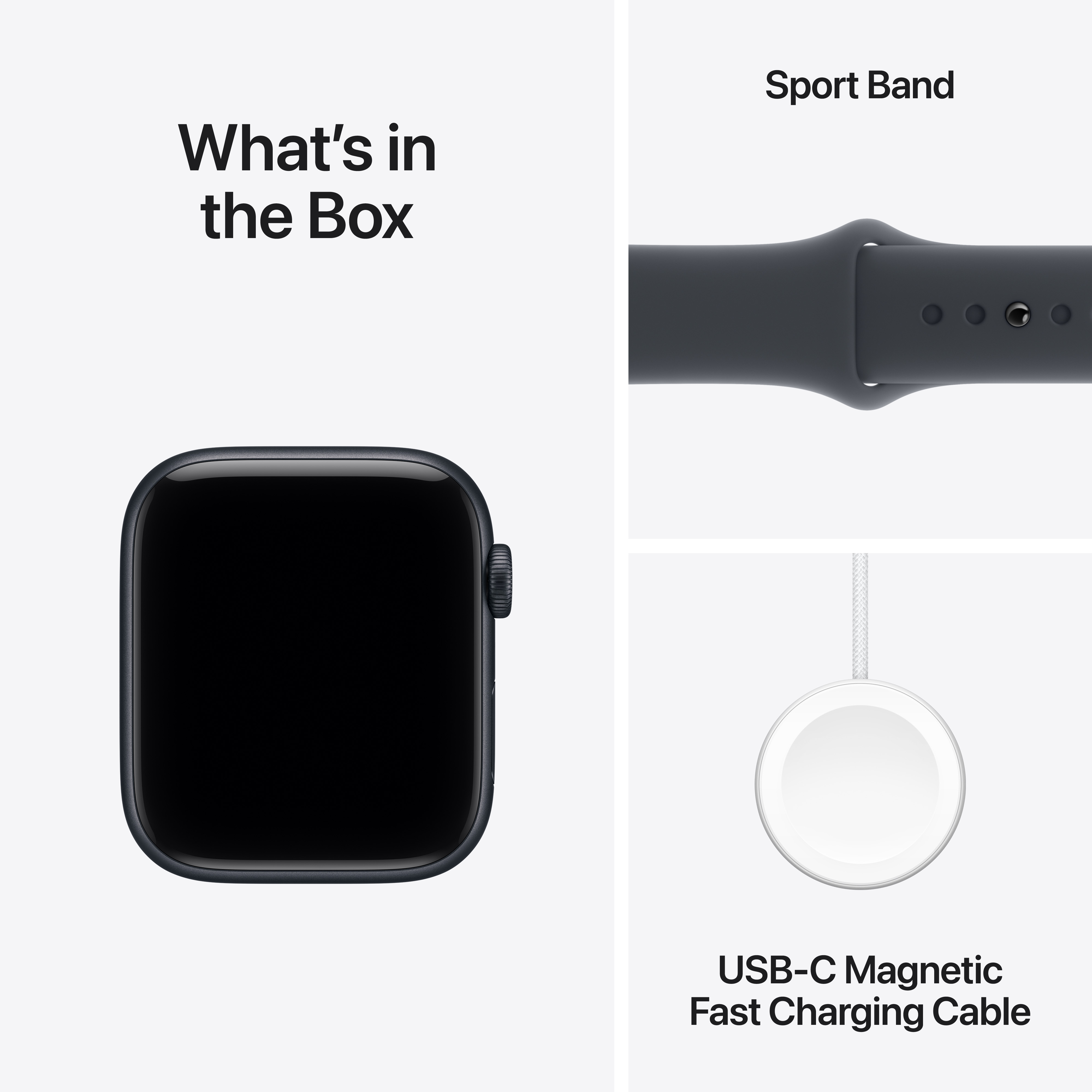 Apple Watch SE 3 GPS 40mm Midnight Aluminium Case with Midnight Sport Band, M/L