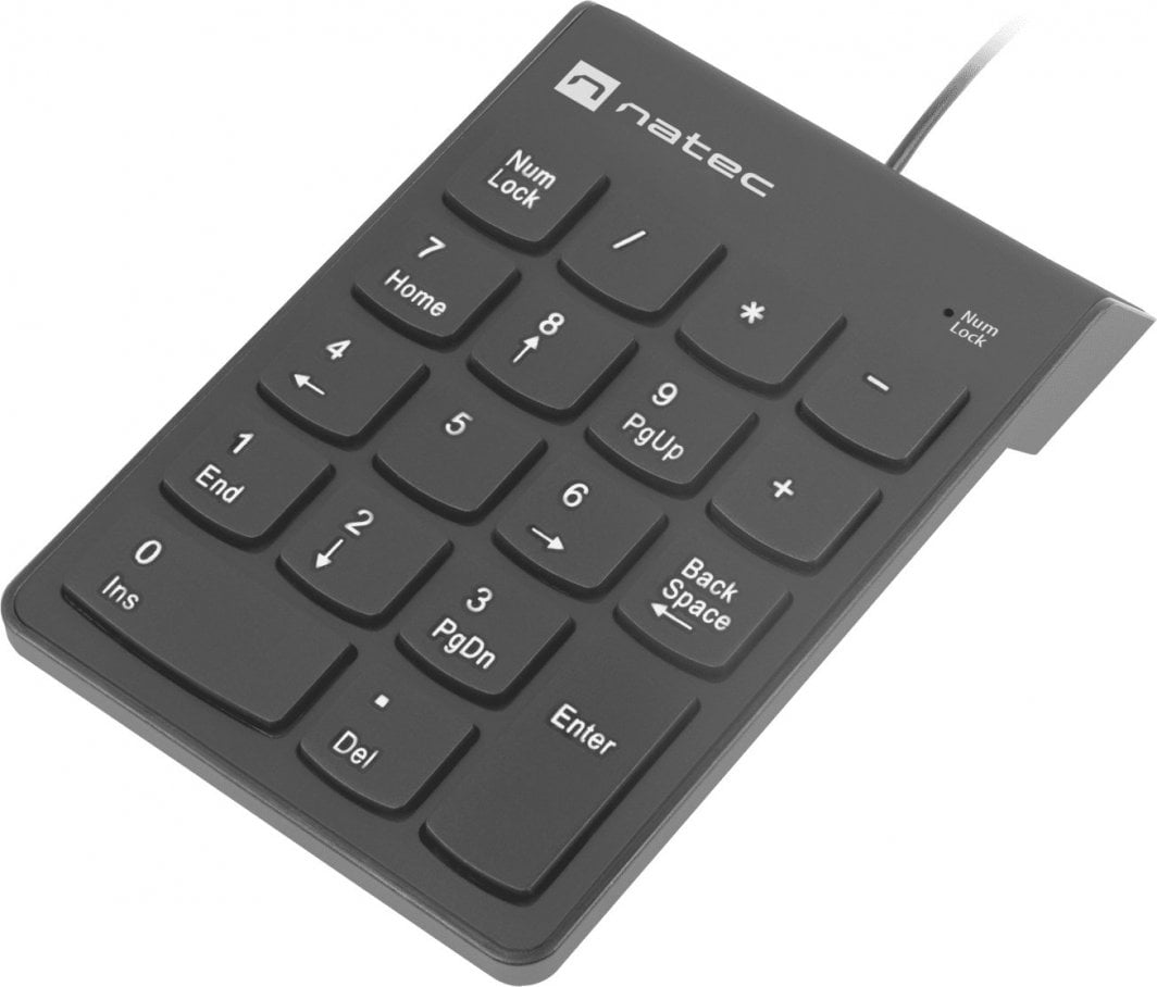 Tastierë Natec Goby, numerike, me kabllo, US, e zezë