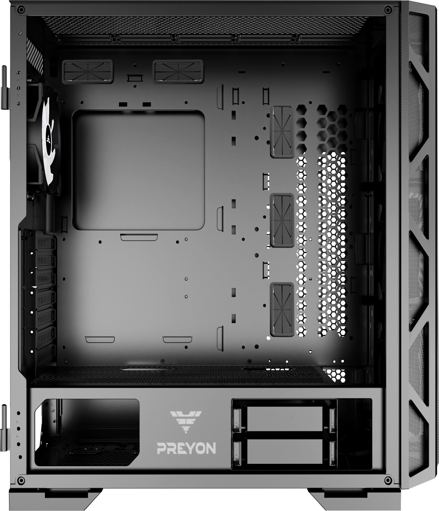 Set kasë PC PREYON Nest Meshy Plus me PSU PREYON Eagle Power Gold 850W, ATX, e zezë