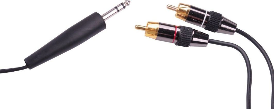 Kabllo stereo jack LP, 2RCA, 1.8 m, e zezë