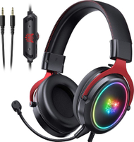 Kufje gaming Onikuma X10, 7.1 surround, me mikrofon, të kuqe