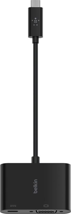Адаптер USB C Белкин AVC001BTBK, VGA, Power Delivery 60W, црн