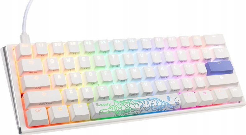 Tastierë mekanike Ducky One 3 Mini, Cherry MX Red, e bardhë