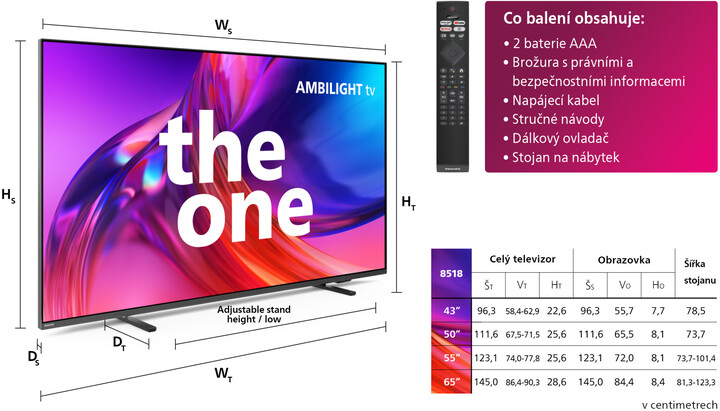 Televizor Philips 55PUS8518, 55" (139cm), 4K UHD, i zi