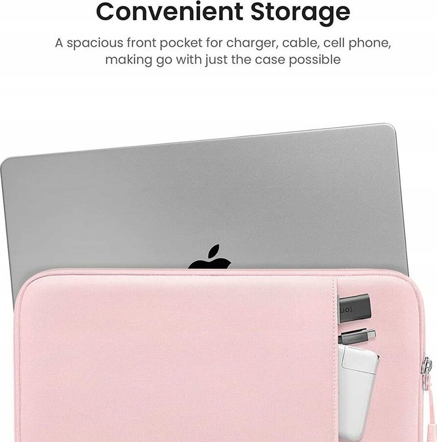 Заштитна обвивка за лаптоп Tomtoc Protective Sleeve, 14\", за MacBook Pro, розова