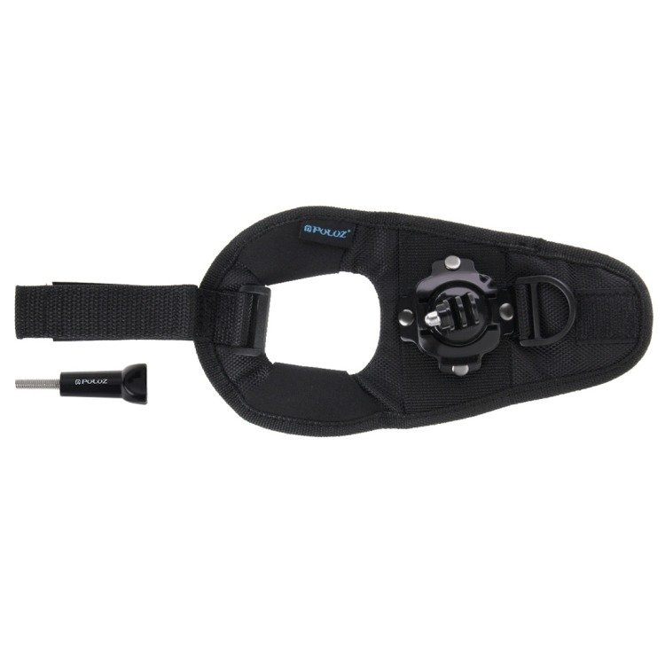 Rrip dore për kamera sportive Puluz PULUZ, montim 360°, i rregullueshëm, i zi