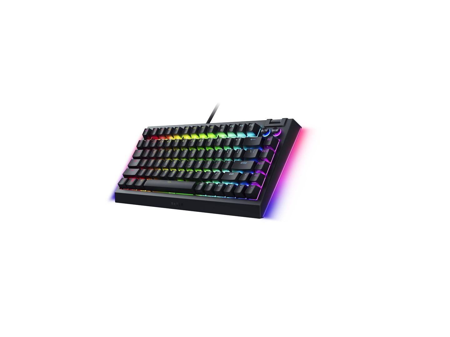 Tastierë Razer BlackWidow V4 75%, Razer Orange, RGB, e zezë