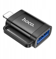 Adapter OTG Hoco UA31A, Lightning në USB A, i zi