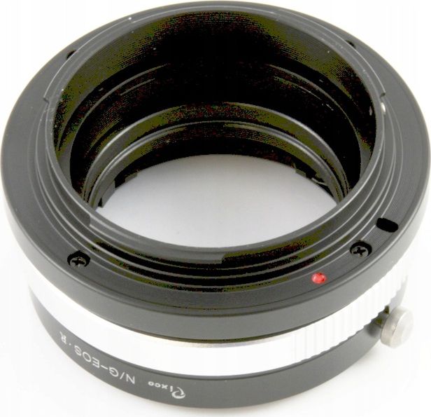 Adapter objektivi Pixco, Canon RF në Nikon G, metalik, i zi