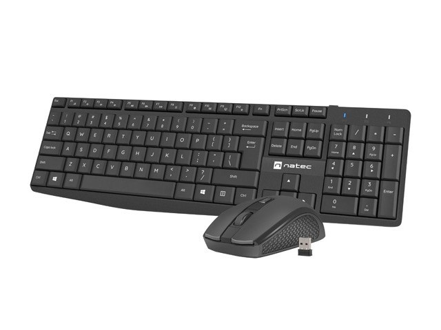 Set tastierë dhe maus Natec Squid, 1600 DPI, i zi