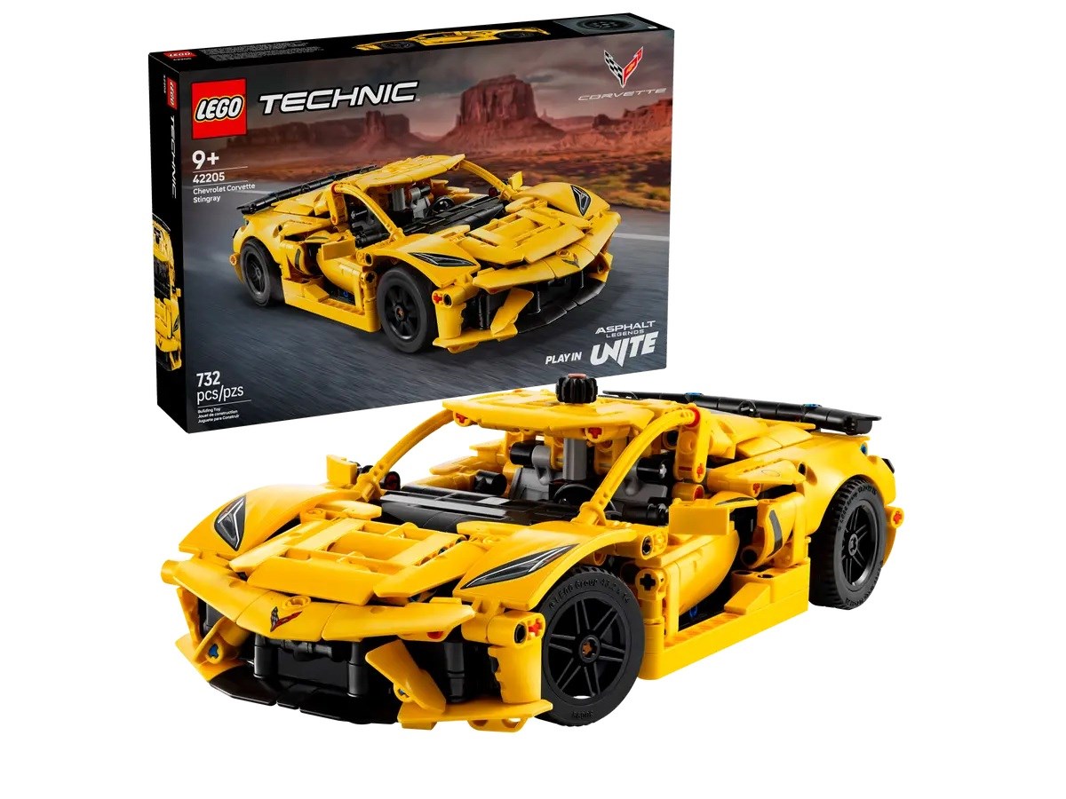 Set LEGO Technic Chevrolet Corvette Stingray 42125, model veture sportive, shumëngjyrësh