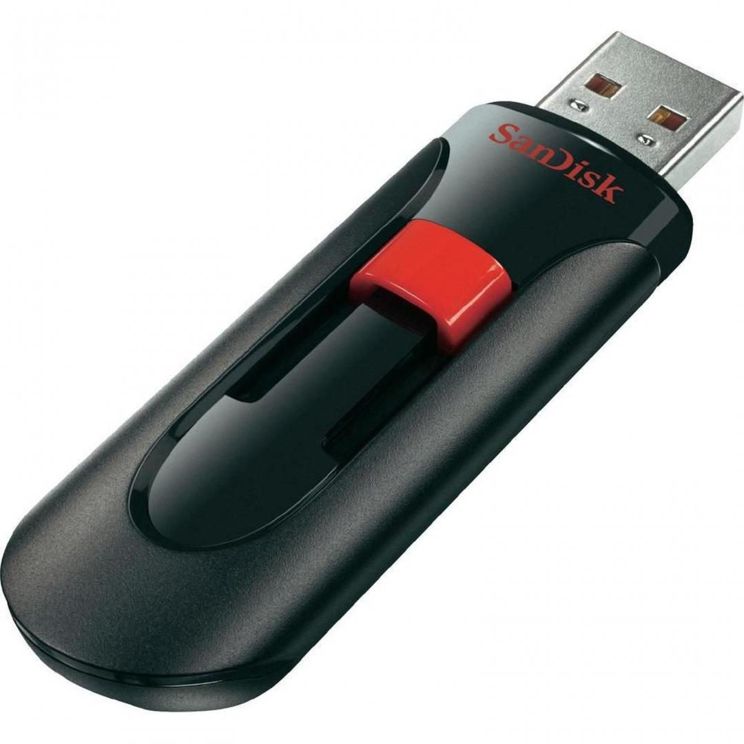 USB SanDisk Cruzer Glide, 32GB, USB 2.0, i zi e kuqe