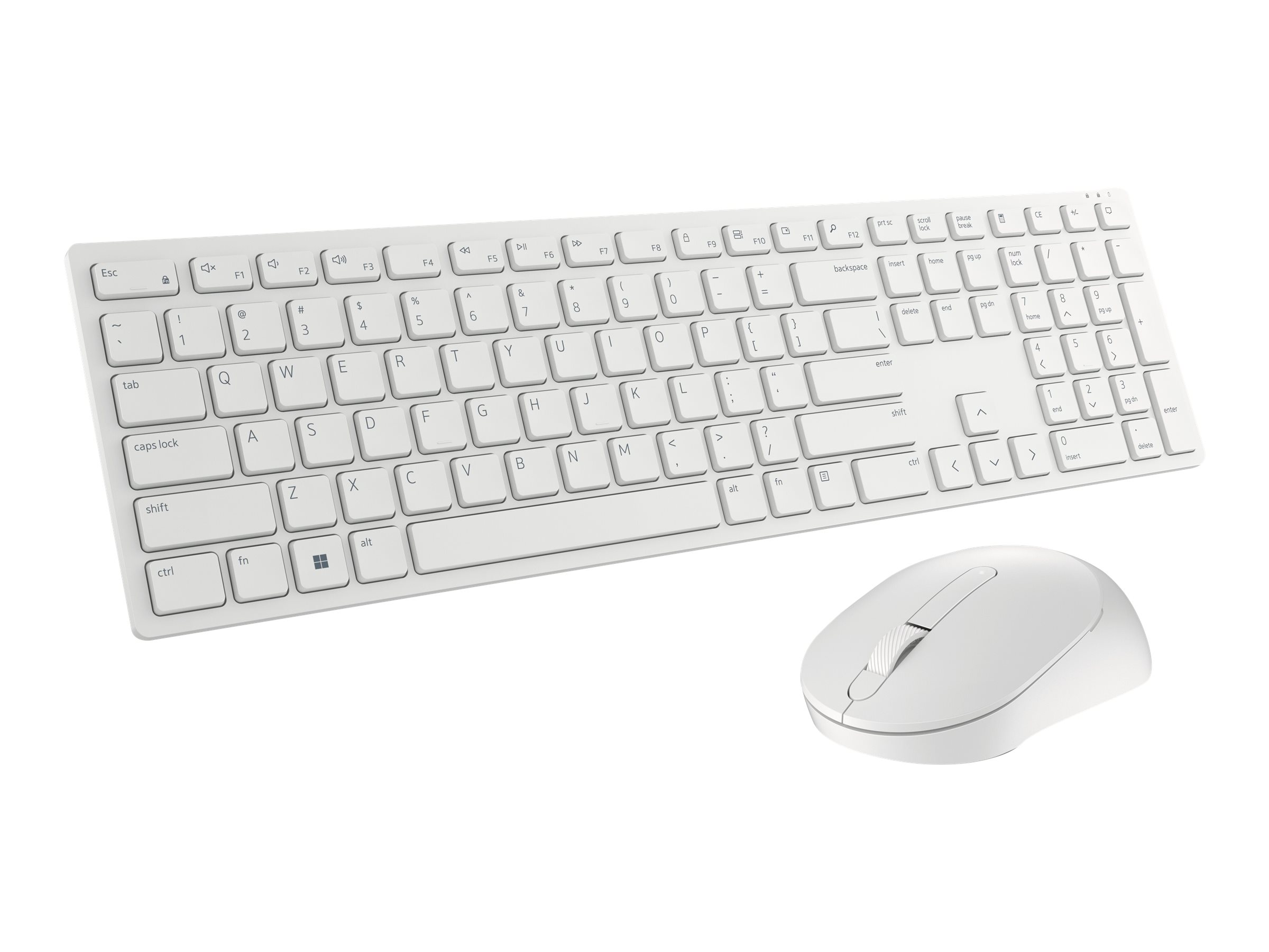 Set tastiere dhe maus Dell Pro KM5221W - Wireless, 2.4GHz, e bardhe