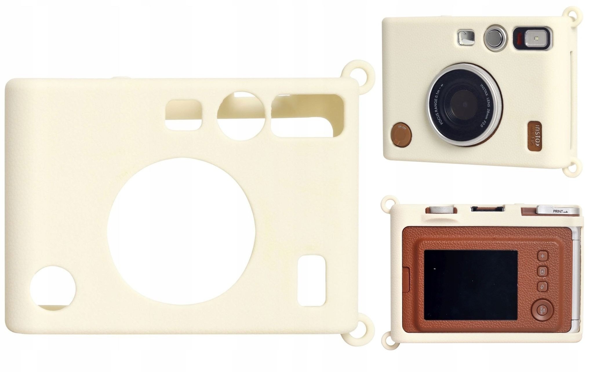 Mbështjellës silikoni LoveInstant për Fujifilm Instax Mini Evo, i bardhë