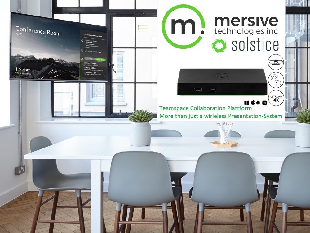 Pajisje prezantimi pa tela Mersive Solstice Pod Gen3, HDMI, për salla takimi