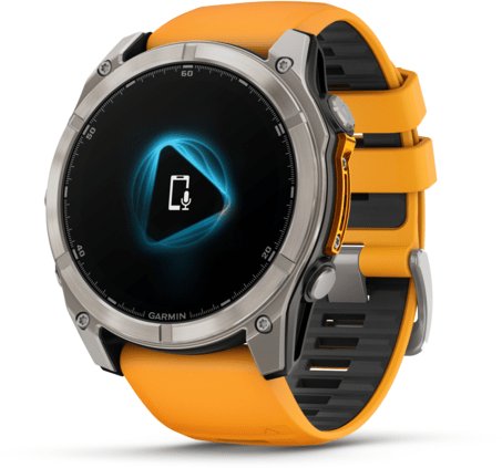 Ora sportive Garmin Fenix 8 AMOLED Sapphire Titanium, 1.4", GPS, portokalli