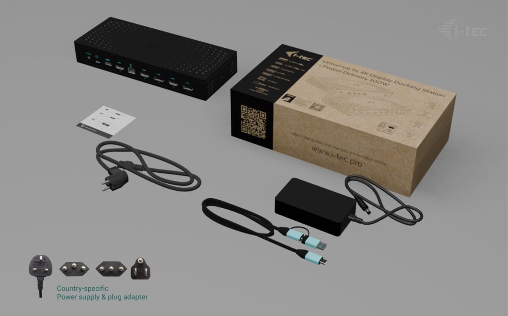 Docking station I-TEC Universal 5x 4K Display DS, 2.5G LAN, Power Delivery 100W, i zi