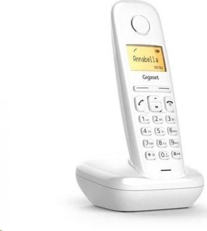 Telefoni fiks wireless Gigaset A170, DECT, ekran i ndriçuar, i bardhë