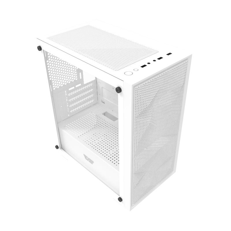 Kuti kompjuterike Darkflash M305 Mesh, M ATX, xham i temperuar, e bardhë