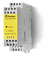 Rele Finder 7S.16.9.024.5420 për shinë DIN, spirale 24V DC, 6A 250V, gri verdhë