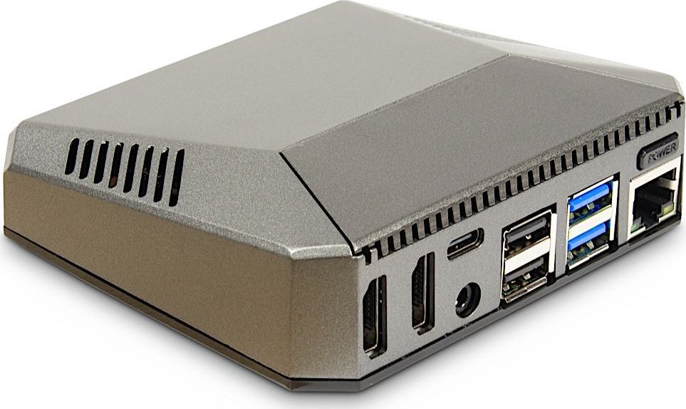 Kuti për zhvillim Inter-Tech ODS-727, për Raspberry Pi 4, alumini, gri