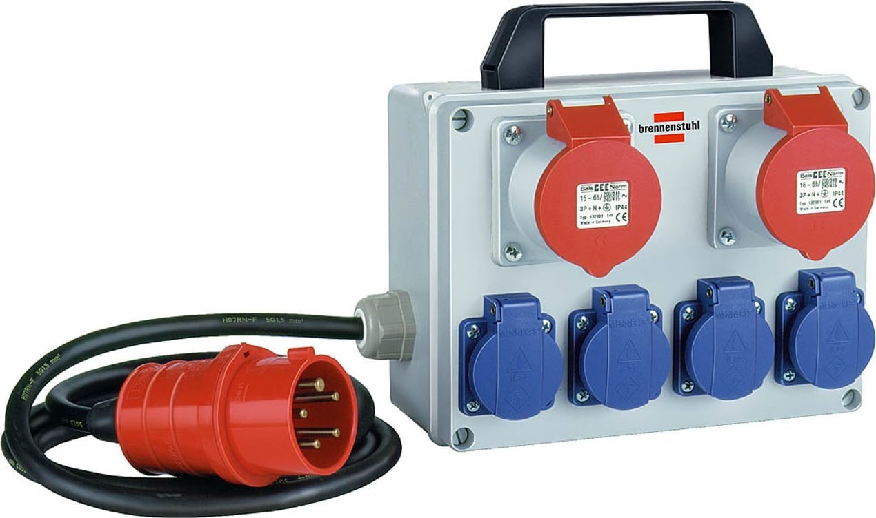 Panel shpërndarës energjie Brennenstuhl BKV 2/4 T, 6 dalje AC, IP44, i zi