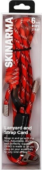 Rrip crossbody universal për telefon Skinarma Dyno Vermilion, i rregullueshëm, me karabiner metalik, e kuqe